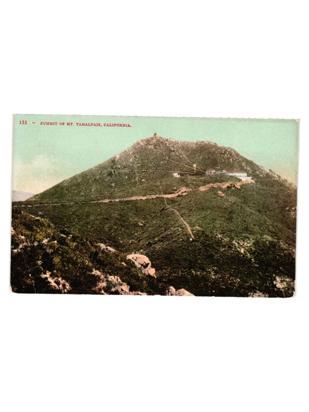 Summit Of Mt Tamalpais California Vintage Postcard Edward Mitchell San Francisco